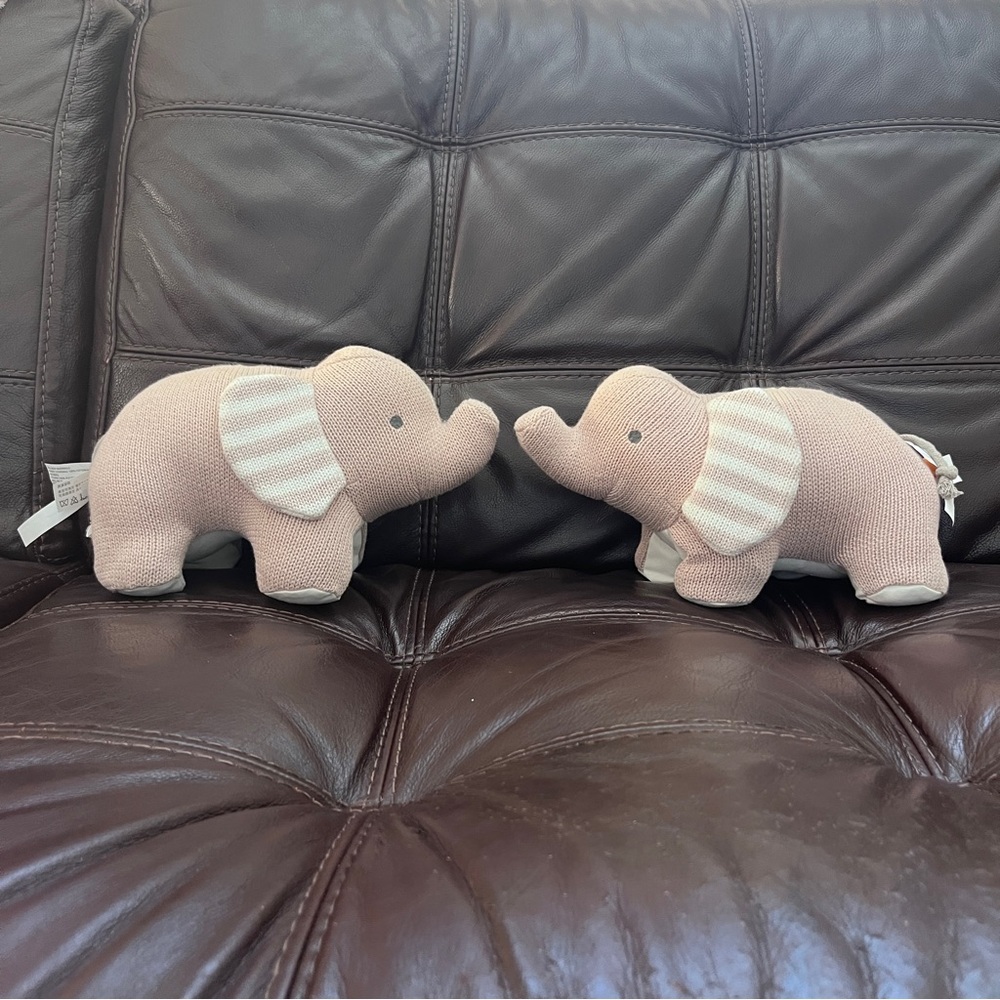 Lolli Elephant Plush Bookends, LIKE NEW